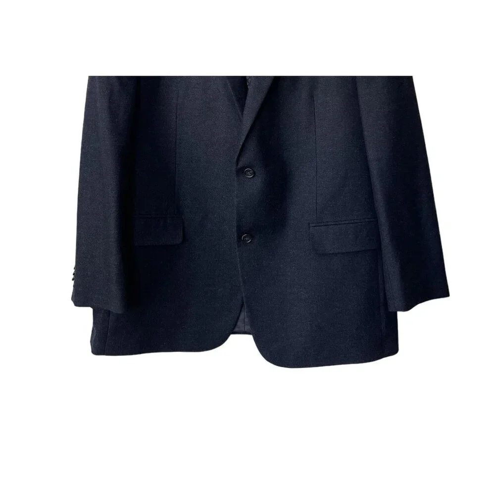 Michael Kors‎ Blazer Coat Jacket 44L Black Wool Cashmere Dressy Classic Suit